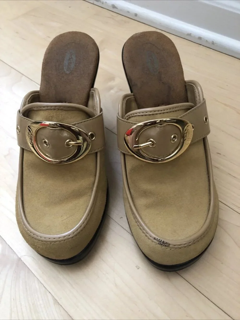 Women's Dr. Scholls Original Platform Sandals Suede Shoes Size 6